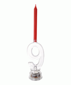 Bougie chiffre 9 avec led qui change de couleurs